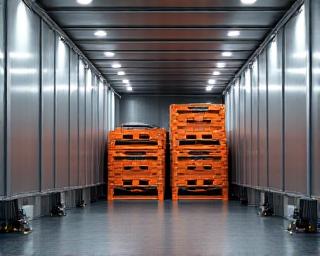 Logistics truck interior